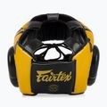 Fairtex Microfiber Headguard boxing helmet gold 5