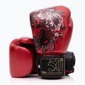 Fairtex Golden Jubilee red boxing gloves 4