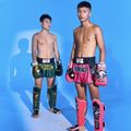 Men's training shorts YOKKAO Original Muay Thai green 8