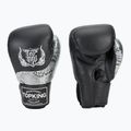 Top King Muay Thai Power Snake black/silver boxing gloves