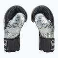 Top King Muay Thai Power Snake black/silver boxing gloves 4