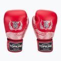 Top King Muay Thai Power Snake red/silver boxing gloves 2