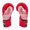 Top King Muay Thai Power Snake red/silver boxing gloves 4