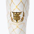 Top King Chain Semi Leather white/gold tibia and foot protectors 5