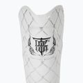 Top King Chain Semi Leather white/silver tibia and foot protectors 5