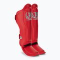 Top King Pro Semi Leather red tibia and foot protectors