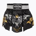 Top King Thai Boxing training shorts black/white/gold