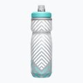 CamelBak Podium Chill 620 ml grey/ teal stripe bicycle bottle 2