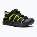 Children's sandals KEEN Newport H2 black/lime green