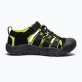 Children's sandals KEEN Newport H2 black/lime green 3