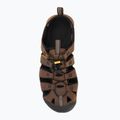 KEEN Clearwater Cnx Leather dark earth/black men's sandals 5