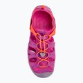 KEEN Moxie purple wine/nasturtium children's trekking sandals 6