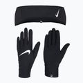 Women's armband + gloves set Nike Essential Running black/black/silver