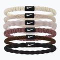 Nike Flex Hair Tie elastics 6 pcs sail/lt orewood brn/white