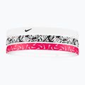 Nike Printed Headbands 3 pcs white/aster pink/black
