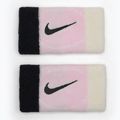 Nike Swoosh Doublewide Wristbands 2 pcs pink foam/coconut milk/black