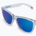 Oakley Frogskins crystal clear/prizm sapphire sunglasses 0OO9013 5