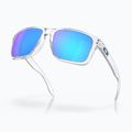 Oakley Holbrook XL polished clear/prizm sapphr irid polar sunglasses 4