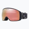 Oakley Flight Tracker L matte b1b forged iron/prizm rose gold iridium ski goggles