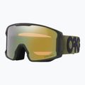 Oakley Line Miner L matte b1b dark brush/prizm sage gold iridium ski goggles