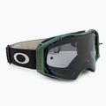 Oakley Airbrake MTB cycling goggles black green colourshift/light grey