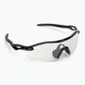 Oakley Radar Plate polished black/clear to black irid photochromic sunglasses