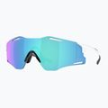 Oakley Cybr Zero polished white/prism sapphire sunglasses 9