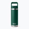 Thermal bottle YETI Rambler C Straw 532 ml black forest green