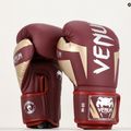 Venum Elite burgundy/gold boxing gloves 6