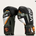 Venum Elite black/silver/kaki boxing gloves 6