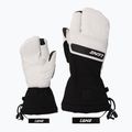 Women's ski gloves Lenz Think About Lobster white/black