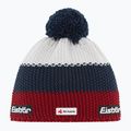 Eisbar Star Pompon Ska Kids winter beanie burgundy/dark cobalt/white