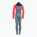 Children's swimming wetsuit ION Capture 5/4 Front Zip steel blue/red 2
