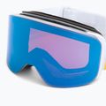 Red Bull SPECT Magnetron Slick ski goggles shiny silver/white/red blue mirror/dusk blue snow 004 5