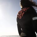 Women's protective vest ION Ivy Front Zip tiger coral 8