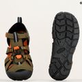 KEEN Seacamp II CNX dark olive/gold flame junior sandals 9