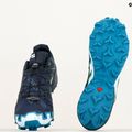Men's Salomon Speedcross 6 carbon/tahitian tide/white running shoes 10