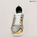 Under Armour Spawn 6 basketball shoes white/black/metallic gold 15