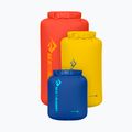 Waterproof bag set Sea to Summit Lightweight Dry Bag 3 pcs. 3, 5, 8 l surf the web/sulphur/spicy orange
