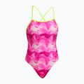 Funkita Tie Me Tight One Piece women's swimsuit pink caps