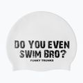 Swim cap Funky Trunks Silicone white swim bro