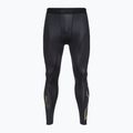 Men's 2XU Force Compression training leggings black and gold MA5365B