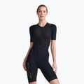 Women's triathlon suit 2XU Light Speed Sleeved black/gold