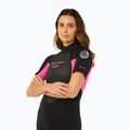 Women's swimming wetsuit Rip Curl Omega 2/2 mm Back Zip Springsuit black/pink 5