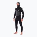 Men's wetsuit Rip Curl Flashbomb 5/4mm Hooded Chest Zip black