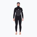 Women's wetsuit Rip Curl Flashbomb 6/4mm Hooded Chest Zip Steamer black