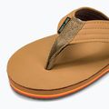 Men's Rip Curl Revival Leather Open Toe flip flops tan 7