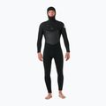 Men's Rip Curl Dawn Patrol Hooded 6/4 mm Chest Zip Swim Foam Black