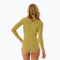 Women's Rip Curl G-Bomb 1 mm 2.0 LS Spring Front Zip khaki wetsuit 3