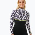 Women's Rip Curl E-Bomb 4/3mm Zip Free Sublimed black/ lime wetsuit 5